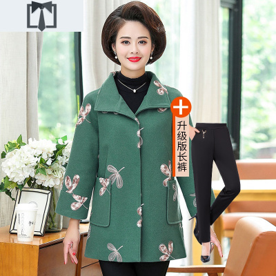 SUNTEK妈妈装春秋外套40岁50中年女春装风衣中老年秋冬长袖套装秋装衣服风衣