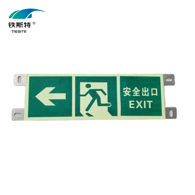 铁斯特 逃生疏散标识牌 安全出口指示牌 自发光铝板标识牌 TST-B011 14*36cm 块