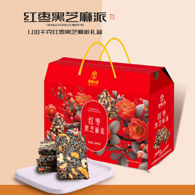 枣粮先生红枣黑芝麻派1080g