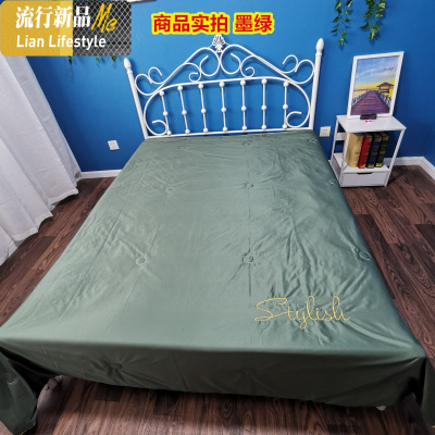 夏天小清新空调被可水洗夏凉被四件套单双人冰丝夏被薄被子 三维工匠