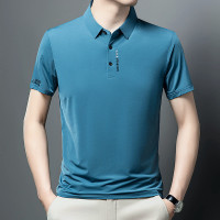 夏季男装短袖T恤翻领大码POLO衫商务纯色百搭男装上衣体恤