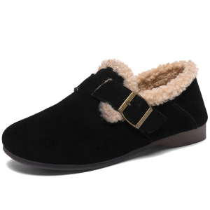 真皮复古鞋女秋季新款软底女鞋休闲加绒平底鞋运动气质棉鞋女