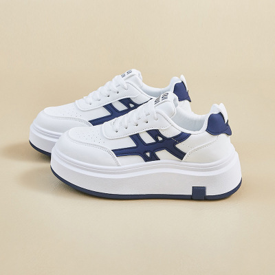 秋季小白鞋新款韩版ins潮女学生厚底增高板鞋休闲鞋街拍