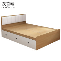 芙首泰木质床三抽2000*1350*900mm张