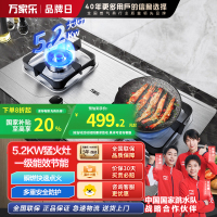 万家乐燃气灶 4.2kw大火力天然气灶 台嵌两用燃气灶 一级能效 家用不锈钢天然气灶具KA031 不锈钢-天然气