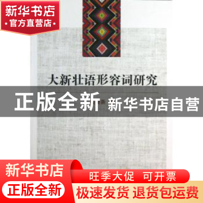 正版 大新壮语形容词研究 黄美新著 中国社会科学出版社 97875161