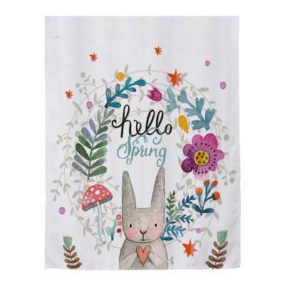 家柏饰(CORATED)窗帘免打孔安装遮光宿舍学生卧室简易出租房用出租屋魔术贴小窗帘 长耳灰兔 宽1.5X高1.8一片