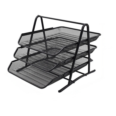 优诗提念YSTN-WJP01 金属网状3层文件盘(计价单位:个)黑色