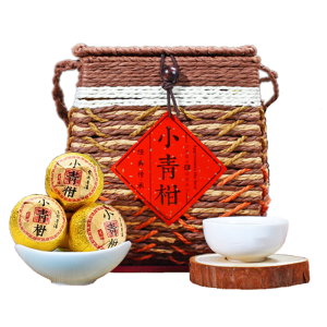 痴福 黑茶小青柑普洱茶新会陈皮正宗生晒金桔500g桔普茶宫廷橘熟茶 方篮子小福柑500g