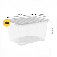 美丽雅(MARYYA) HC074002 38L 魅惑收纳箱 3.00 个/组 (计价单位:组) 透明