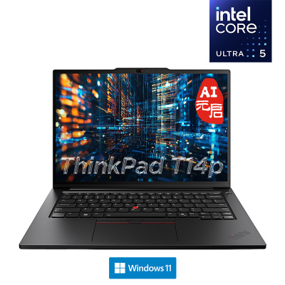 联想ThinkPad T14p 01CD 高性能工程师本 14.5英寸 (Ultra 5-225H 32G 1T)黑色 官方标配