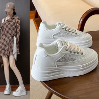 秋季新款ins韩版透气小白鞋女学生厚底百搭休闲运动板鞋
