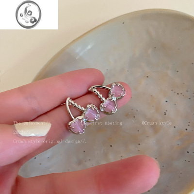 JiMi樱桃少女~珍珠金属拼接项链夏甜酷风ins辣妹耳环轻奢小众锁骨链