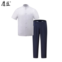 鹰盈 夏季短袖厨师服 各码 一套