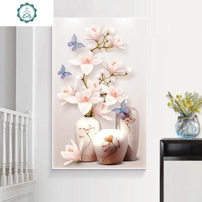 玉兰花十字绣线绣2019新款绣客厅家用满绣小件挂件清新自然风卧室封后40X65厘米棉线满绣-3股线绣免费补线