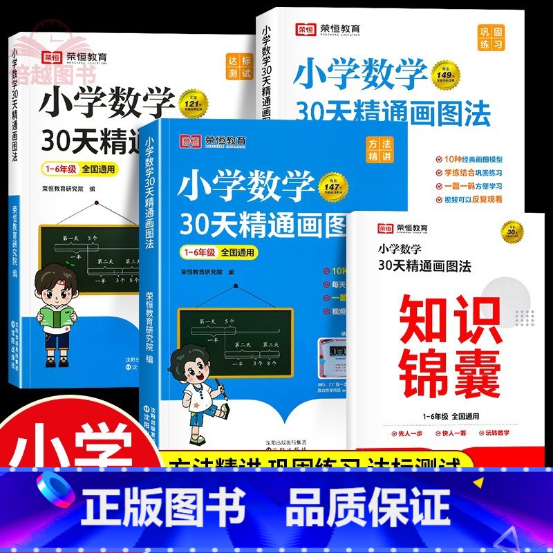 小学数学30天精通画图法 小学通用 [正版]2024版小学数学30天精通画图法全套一二三四五六年级上下册数学专项思维训练