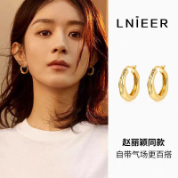 赵丽颖同款潺流耳圈小众简约法式耳环2025新款高级感耳扣耳饰女送女朋友老婆情人节七夕生日礼物