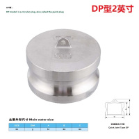 长川海比特不锈钢快速接头活接卡扣式直通气动管扳把式油管快装插接头4分-4寸 304DN50(2寸堵头公头) DP型