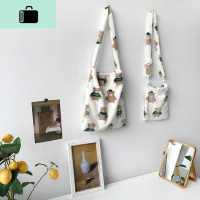 卡通小熊印花斜挎包包女秋冬百搭毛绒绒单肩包日系小清新学生包女NEW LAKE女士单肩包