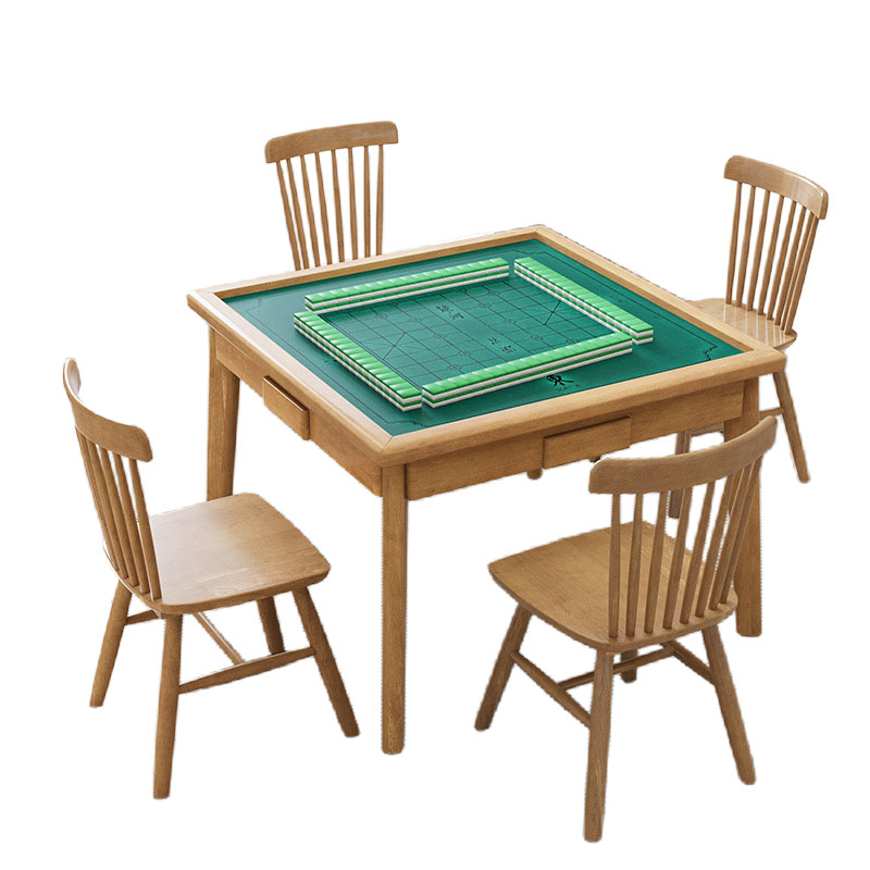 锦北 手搓麻将桌老年公寓敬老院适老化餐厅桌麻将桌简易餐桌1桌4椅无盖