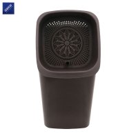 安居先森塑料过滤垃圾桶茶渣桶 咖色方形