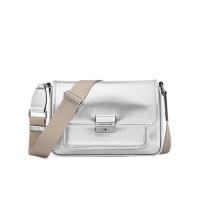 迈克·科尔斯(MICHAEL KORS)女士金属色邮差包按扣开合多功能百搭