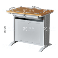 臻远ZY4012407隐藏式翻转电脑桌培训桌教室机房多媒体学习桌办公桌A款单人位