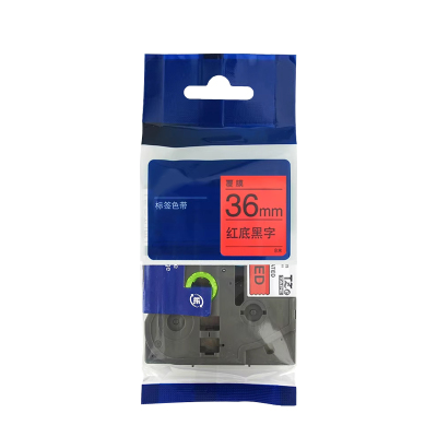 鸿灵睿芯 RX-HLSD02 36mm*8m 通用型 标签打印机色带 (计价单位:支) 红底黑字