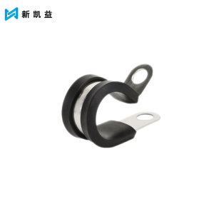新凯益 304不锈钢管卡扣U型带连胶条骑马卡喉箍水管固定夹抱箍管夹 40mm(5只) 包