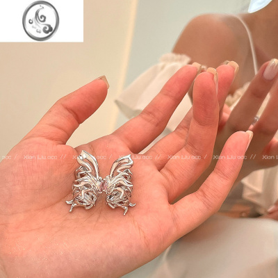 JiMi独特蝴蝶耳夹无耳洞女轻奢小众高级感耳骨夹2023年新款耳饰冷淡风