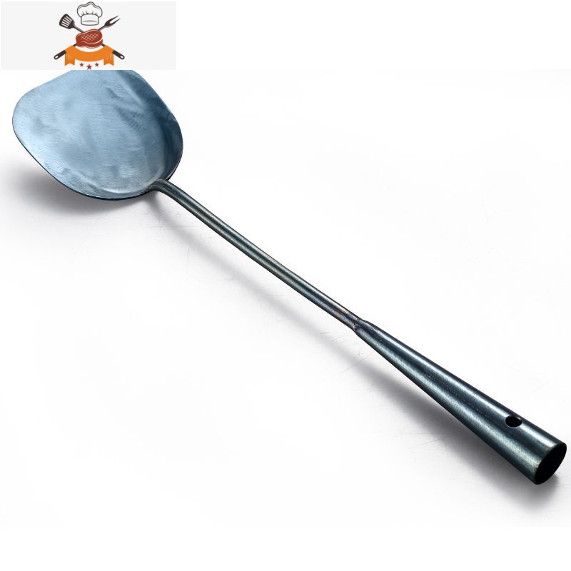 手工锻打锅铲套装传统老式炒勺生铁铸铁熟铁防烫铁铲炒菜铲子 敬平