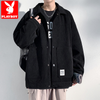 花花公子翻领外套男士春秋季工装潮牌夹克日系复古痞帅休闲上衣服