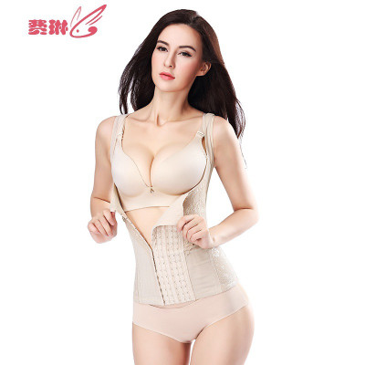 6排扣收腹背心收腰美背女分体塑身上衣收腰束缚衣薄塑形美体内衣费琳塑身衣