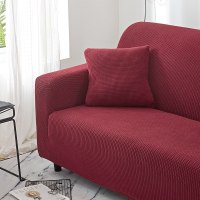 沙发套全包卍能全盖沙发罩四季沙发垫现代简约客厅通用弹力布艺 拉菲红 M[双人位长145-185cm内]