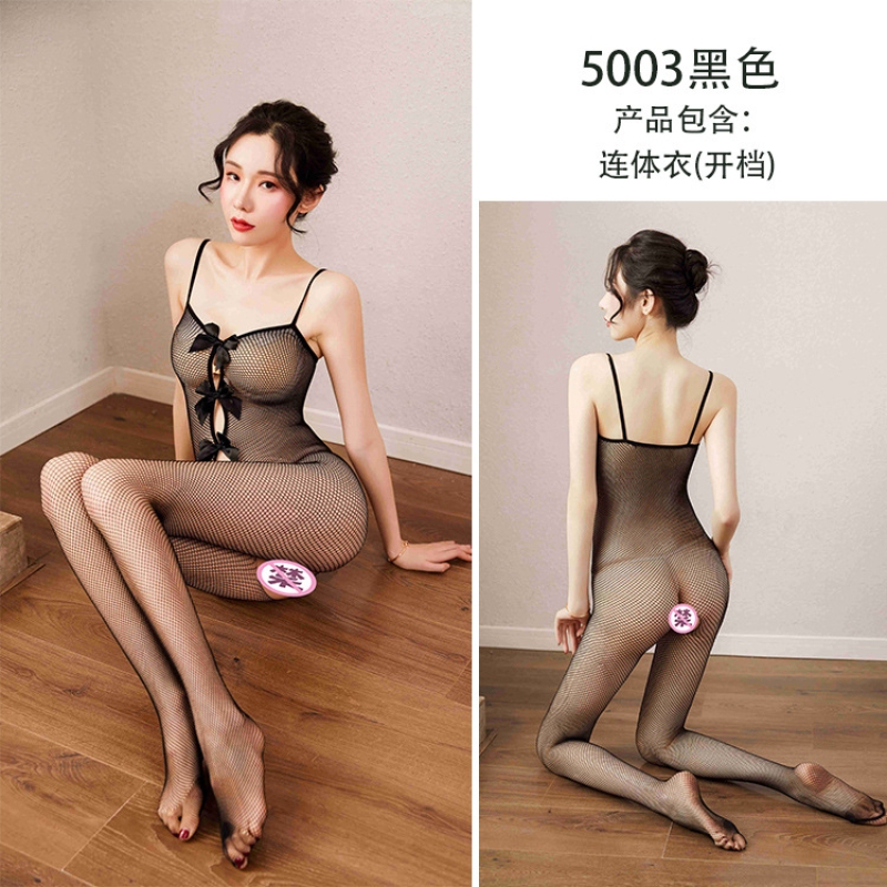 长夜漫漫情趣内衣性感透明诱惑大码情趣连体网衣套装夜迷离5003
