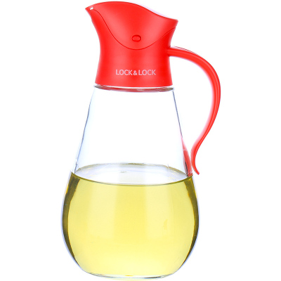 乐扣乐扣玻璃油壶550ml自动开合防漏酱油醋瓶油瓶调味罐