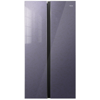 奥马(Homa) 455超薄对开门紫色面板家用电冰箱一级能效双变频风冷BCD-455WKPG/B晶韵