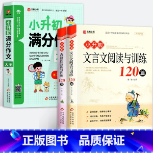 [全3册]小升初满分作文+古诗词+文言文阅读与训练120篇 小学升初中 [正版]小升初满分作文大全小学六年级精选高分获奖
