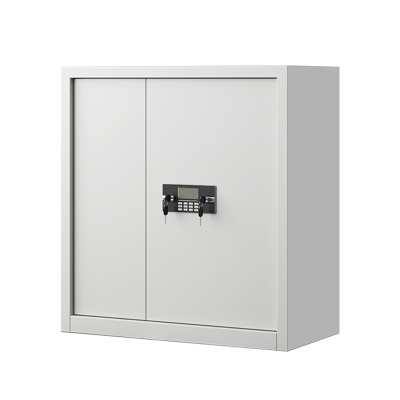缑氏指纹电子保密柜钢制密码文件柜档案柜矮柜资料柜办公柜单节白色:电子锁