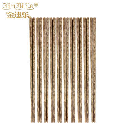 金迪乐天然家用筷高档鸡翅木实木筷子10双装