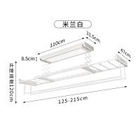 顶固(TopStrong)电动晾衣架T70汉玉白照明晾晒一机搞定超薄8.5cm31°创新斜式晾衣杆离线语音晾衣机