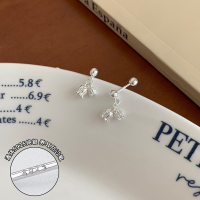 纯银铃兰花朵耳钉养耳洞睡觉不用摘超仙耳饰高级感精致小耳环送女朋友老婆情人节七夕生日礼物