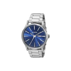 Nixon男士三针日历防水腕表 定制不锈钢表壳 蓝色阳光表盘