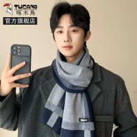 啄木鸟围巾男冬韩版百搭保暖男士氛围感学生高档围脖男友生日礼物
