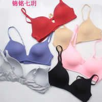 锦铭七玥无钢圈一片式无痕轻薄款文胸 日系聚拢女士睡眠舒适运动内衣