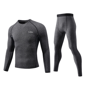 体育生TIYUSHENG高弹力保暖速干抗静电运动训练套装2024秋季新款