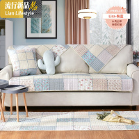 双层纱布水洗棉棉防滑沙发垫坐垫四季通用组合布艺沙发巾套罩 三维工匠