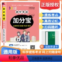 英语 初中通用 [正版]2024版加分宝初中英语必背单词+短语+句式+语法七八九年级英语考前速记手册初中一二三中考英语复