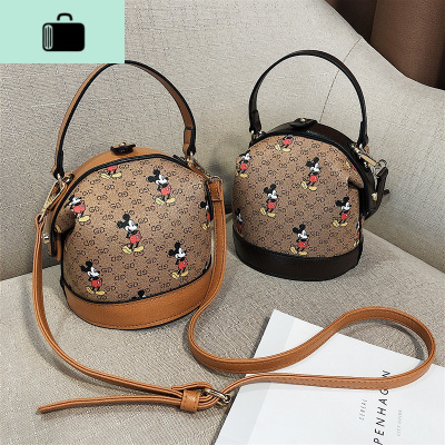 2020新款韩版时尚女包包卡通印花水桶包百搭手提包女士斜挎单肩包NEW LAKE女士单肩包