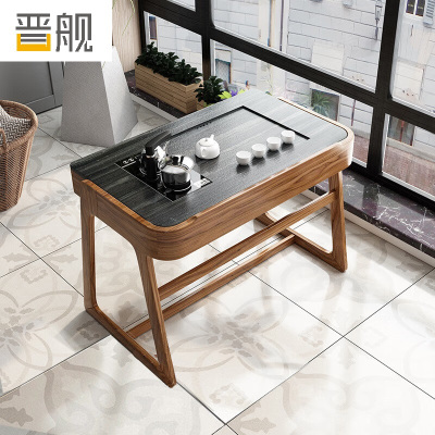 晋舰阳台茶桌椅组合家用小茶台新中式茶桌简约小户型茶几1.15米玄驹桌单桌